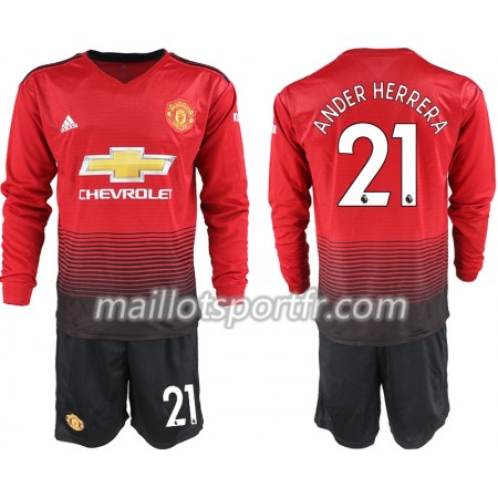 Maillot de Foot Manchester United ANDER HERRERA 21 Enfant Domicile 2018/19 ML